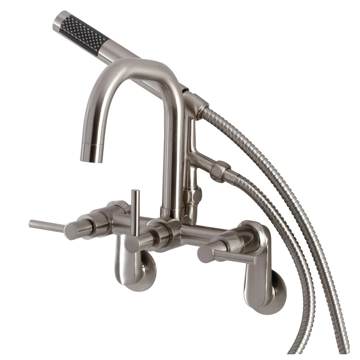 Kingston Sona AE8458DL - Concord Wall Mount Clawfoot Tub Faucet, Brushed Nickel