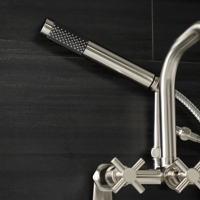 Kingston Sona AE8458DX - Concord Wall Mount Clawfoot Tub Faucet, Brushed Nickel