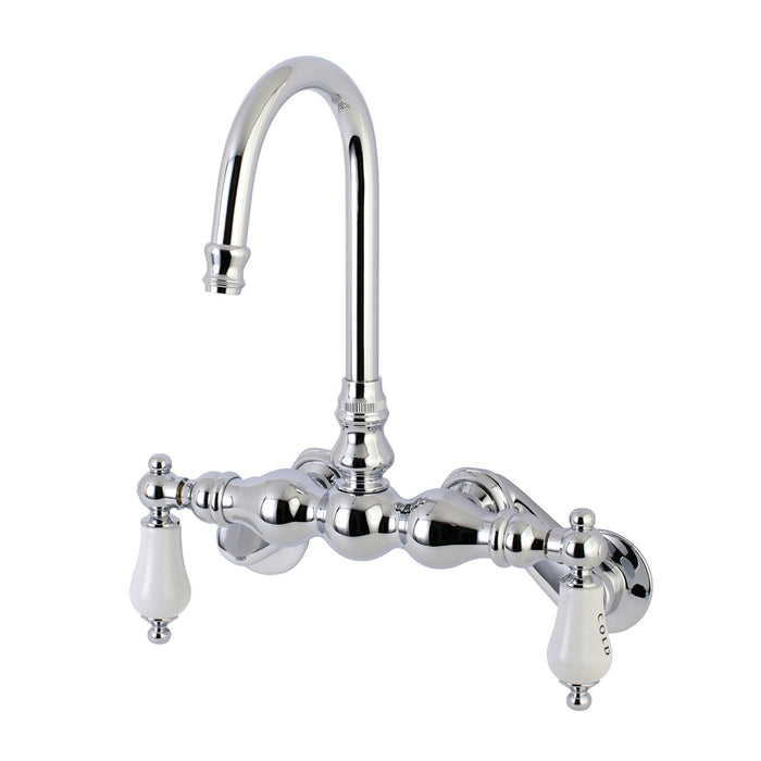 Kingston Aqua Vintage AE86T1 Two-Handle 2-Hole Tub Wall Mount Clawfoot Tub Faucet, Polished Chrome