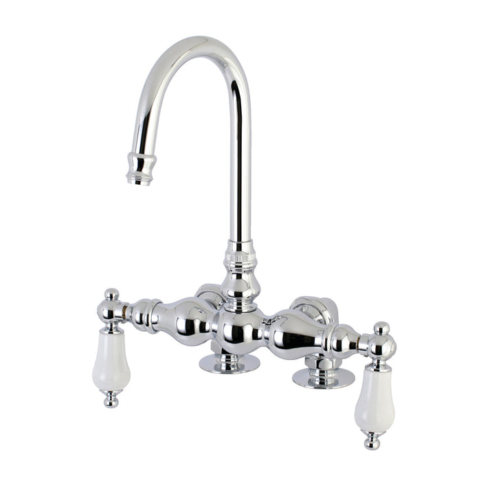 Kingston Vintage AE94T1 Two-Handle 2-Hole Deck-Mount Clawfoot Tub Faucet, Polished Chrome