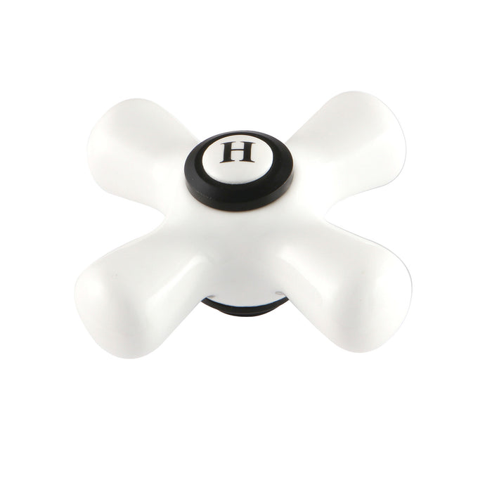 Kingston Aqua Vintage AECX0H Porcelain Cross Handle (Hot Side), Matte Black