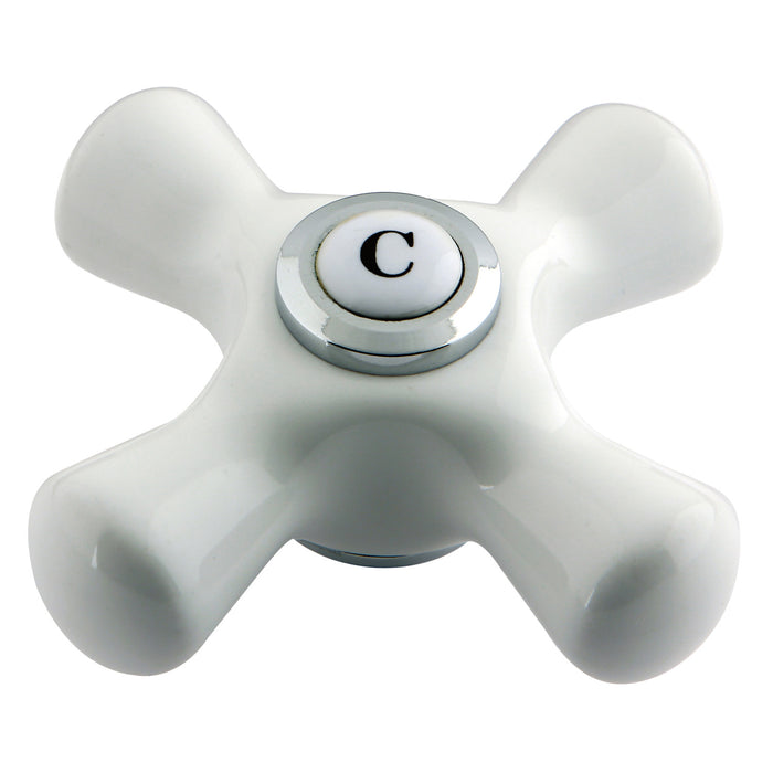 Kingston Aqua Vintage AECX1C Porcelain Cross Handle (Cold Side), Polished Chrome