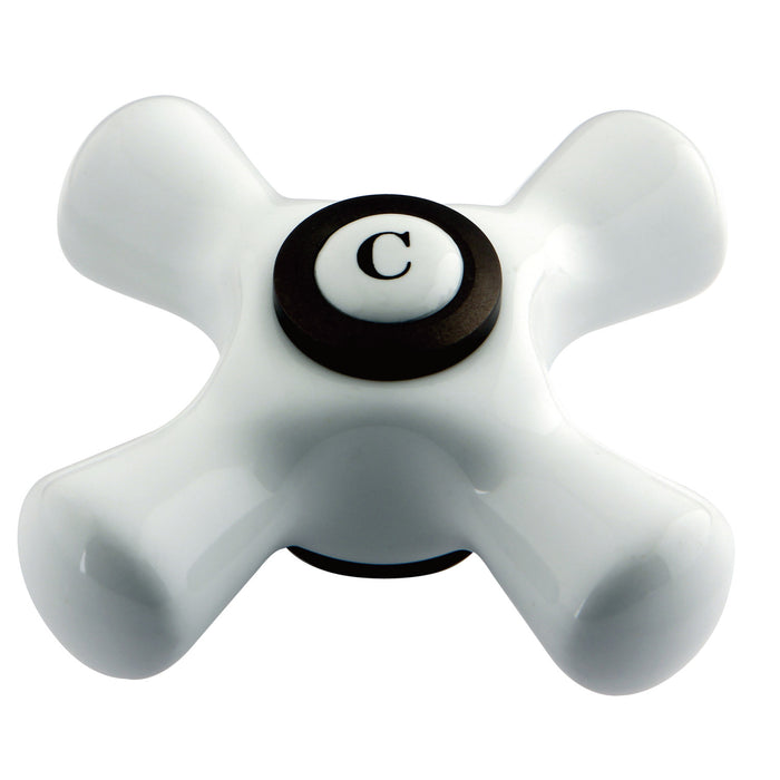 Kingston Aqua Vintage AECX5C Porcelain Cross Handle (Cold Side), Oil Rubbed Bronze