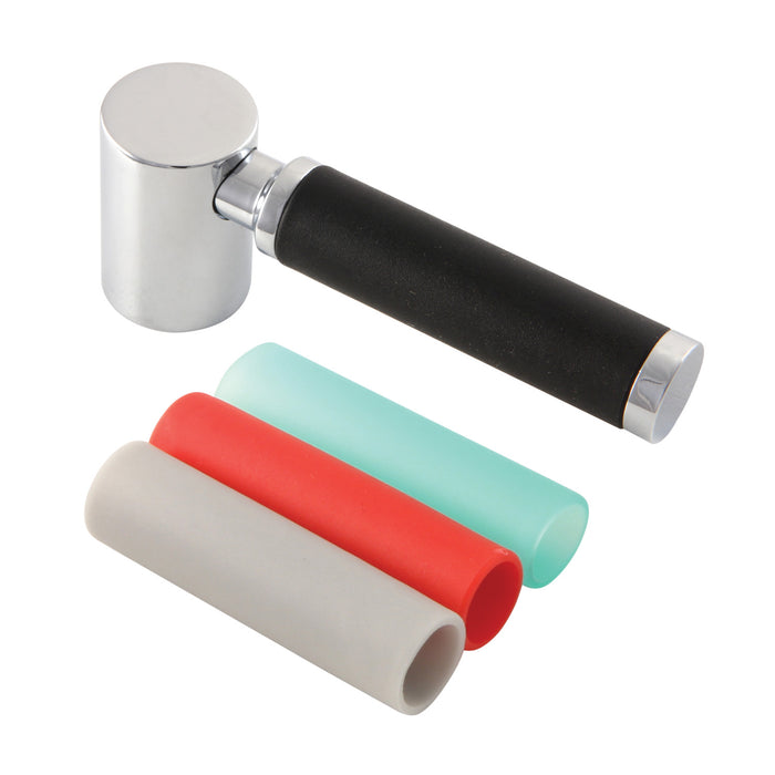 Kingston Kaiser AEDKL1 Brass Lever Handle with Neoprene Sleeve, Polished Chrome
