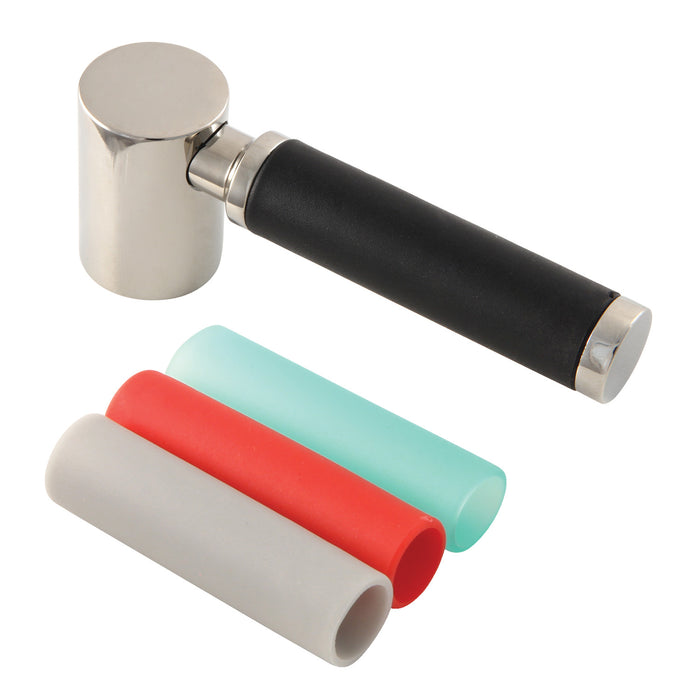 Kingston Kaiser AEDKL6 Brass Lever Handle with Neoprene Sleeve, Polished Nickel