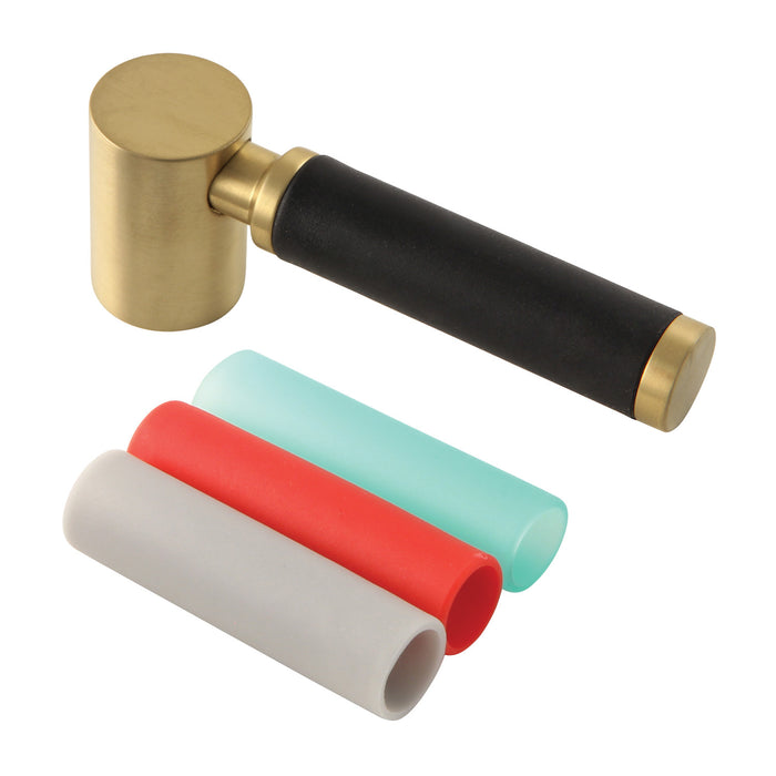 Kingston Kaiser AEDKL7 Brass Lever Handle with Neoprene Sleeve, Brushed Brass