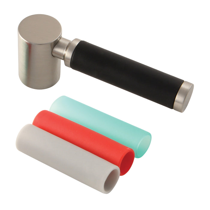 Kingston Kaiser AEDKL8 Brass Lever Handle with Neoprene Sleeve, Brushed Nickel