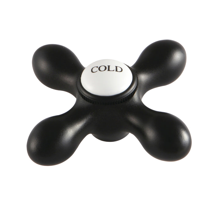 Kingston Aqua Vintage AEMX0C Brass Cross Handle (Cold Side), Matte Black