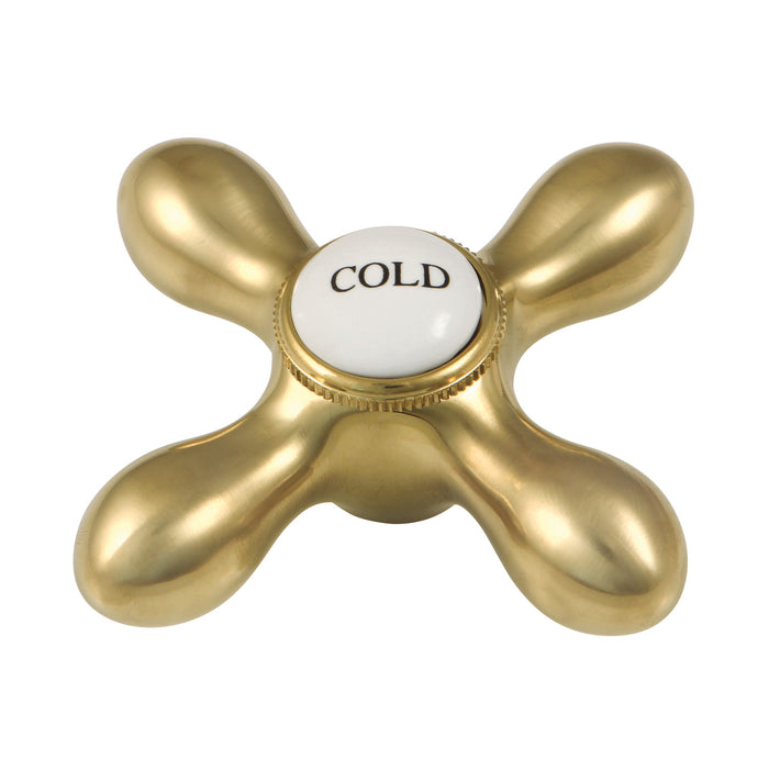 Kingston Aqua Vintage AEMX7C Brass Cross Handle (Cold Side), Brushed Brass