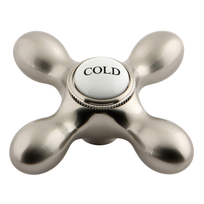 Kingston Aqua Vintage AEMX8C Brass Cross Handle (Cold Side), Brushed Nickel