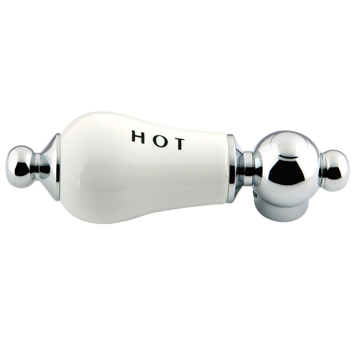 Kingston Aqua Vintage AEPL1H Porcelain Lever Handle (Hot Side), Polished Chrome