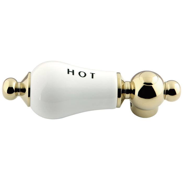 Kingston Aqua Vintage AEPL2H Porcelain Lever Handle (Hot Side), Polished Brass
