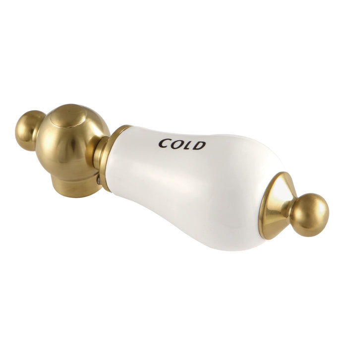 Kingston Aqua Vintage AEPL7C Porcelain Lever Handle (Cold Side), Brushed Brass