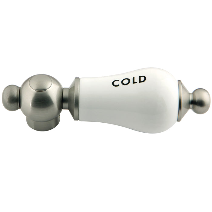 Kingston Aqua Vintage AEPL8C Porcelain Lever Handle (Cold Side), Brushed Nickel