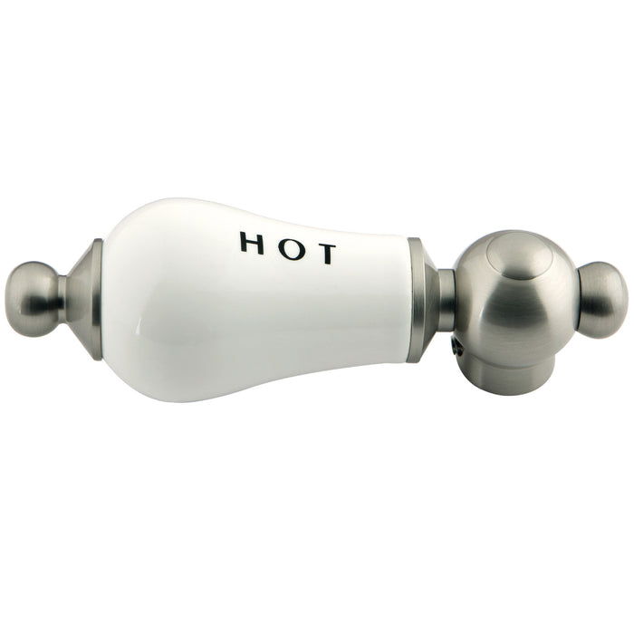 Kingston Aqua Vintage AEPL8H Porcelain Lever Handle (Hot Side), Brushed Nickel