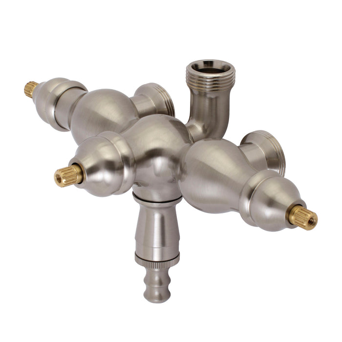 Kingston Vintage AET400-8 3-3/8 inch Down Spout Tub Faucet Body Only (without Handle), Brushed Nickel