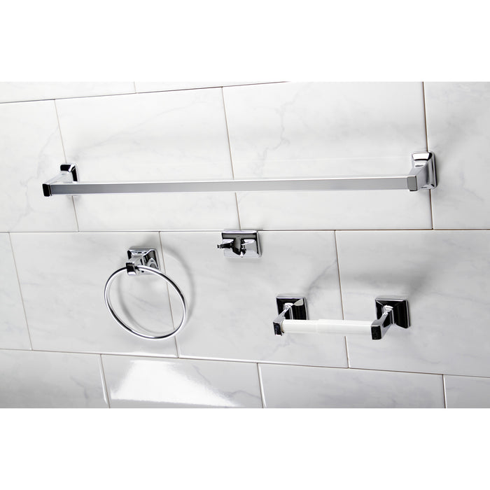 Americana BA0104C 4-Piece 24-Inch Towel Bar Bathroom Accessory Set, Polished Chrome
