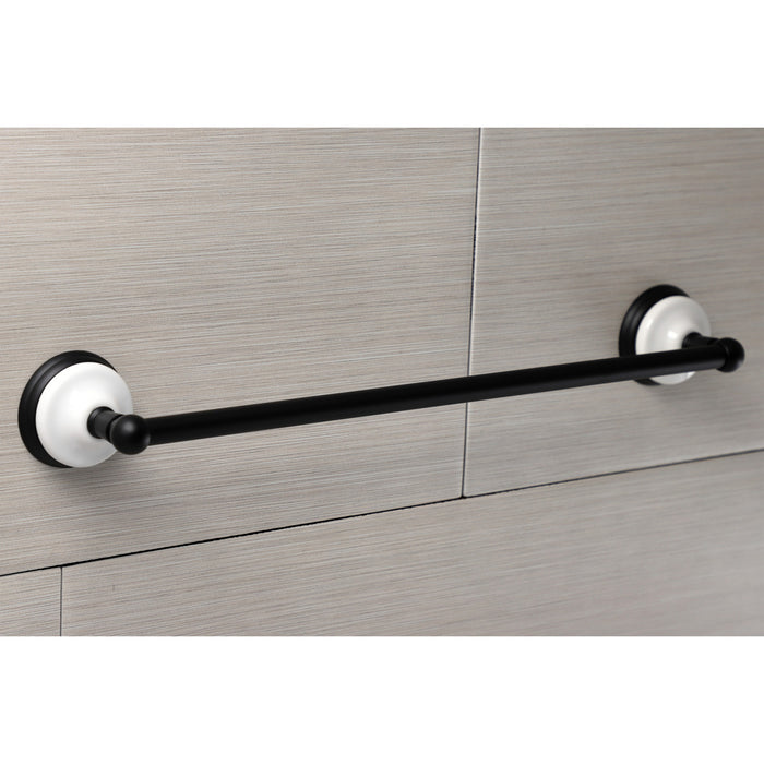 Kingston Heirloom BA1112MB - Victorian 18-Inch Single Towel Bar, Matte Black