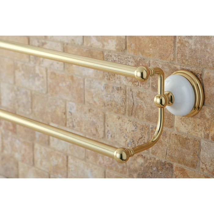 Victorian BA1113PB 24-Inch Double Towel Bar, Polished Brass