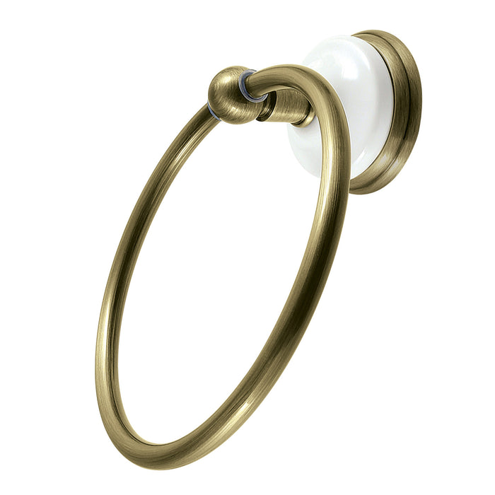 Kingston Heirloom BA1114AB - Victorian 6-Inch Towel Ring, Antique Brass