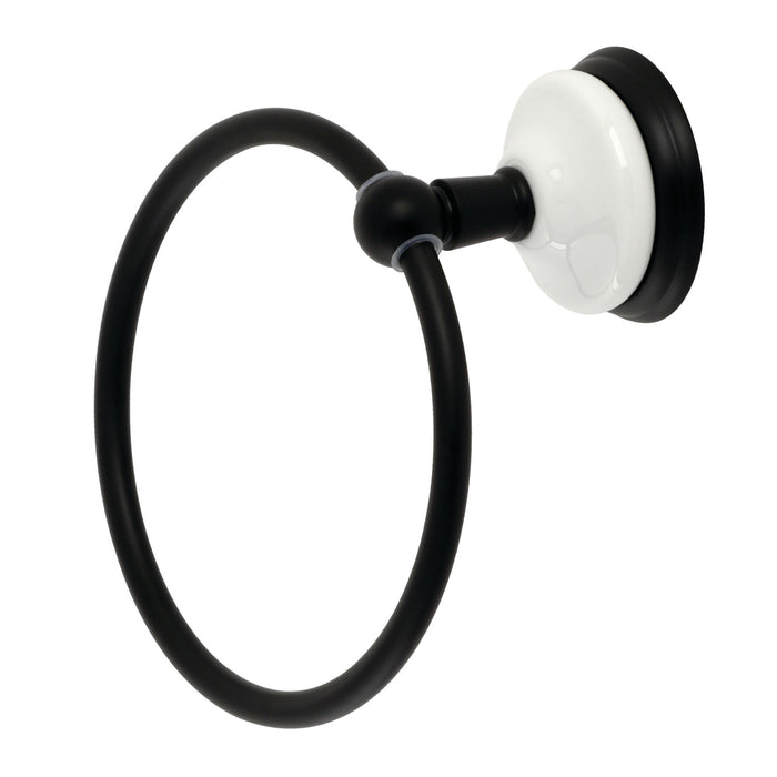 Kingston Heirloom BA1114MB - Victorian 6-Inch Towel Ring, Matte Black