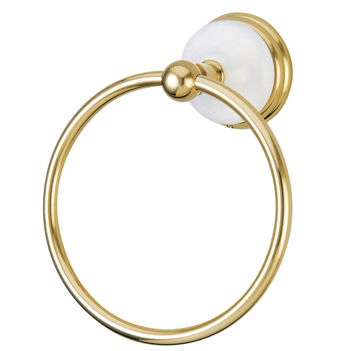 Kingston Heirloom BA1114PB - Victorian 6-Inch Towel Ring, Polished Brass
