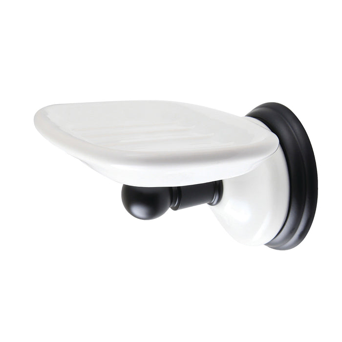 Kingston Heirloom BA1115MB - Victorian Wall-Mount Soap Dish Holder, Matte Black