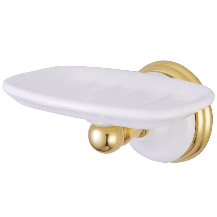 Kingston Heirloom BA1115PB - Victorian Wall-Mount Soap Dish Holder, Polished Brass
