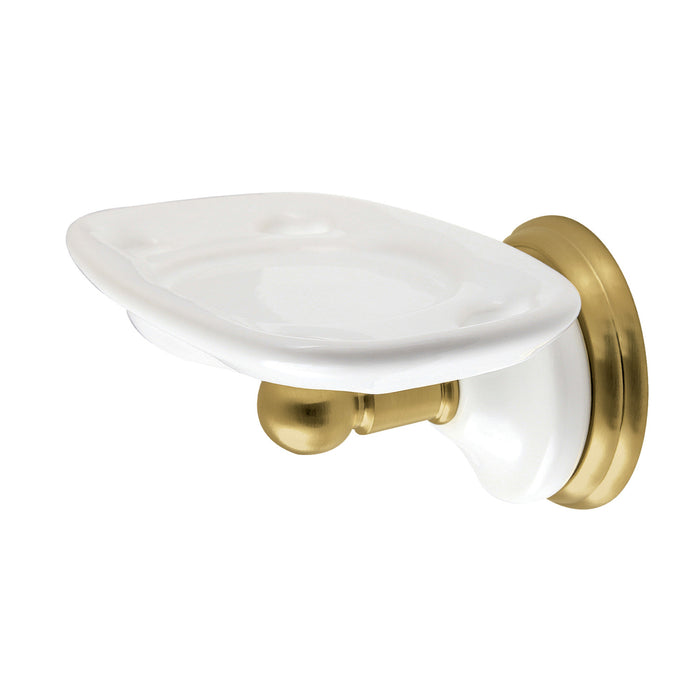 Kingston Heirloom BA1116BB - Victorian Toothbrush and Tumbler Holder, Brushed Brass