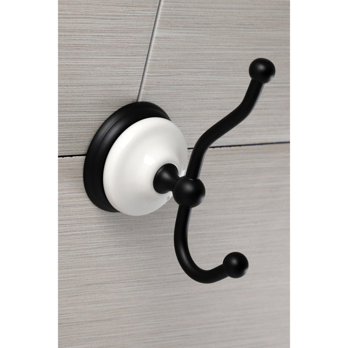 Kingston Heirloom BA1117MB - Victorian Robe Hook, Matte Black