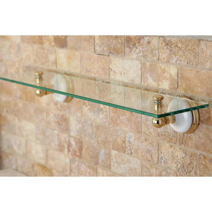 Kingston Heirloom BA1119PB - Victorian Glass Shelf, Polished Brass