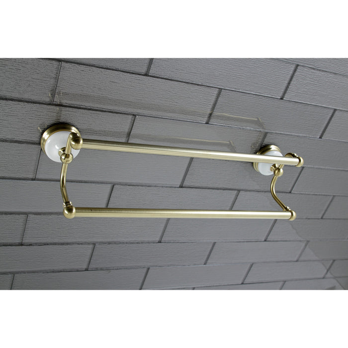 Kingston Heirloom BA11318BB - Vintage 18-Inch Double Towel Bar, Brushed Brass