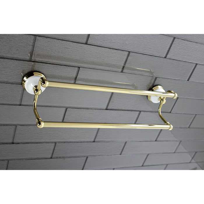 Kingston Heirloom BA11318PB - Vintage 18-Inch Double Towel Bar, Polished Brass