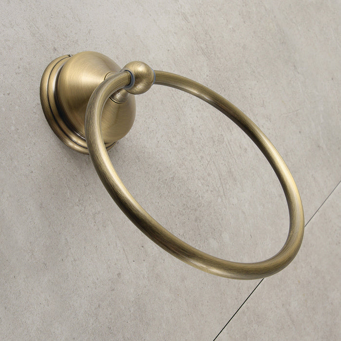 Kingston Heirloom BA1164AB - Vintage 6-Inch Towel Ring, Antique Brass