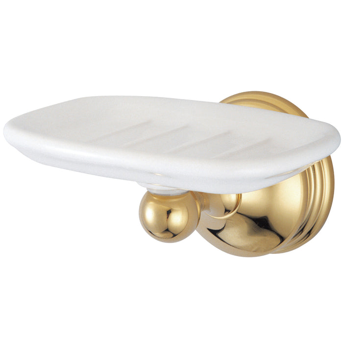 Kingston Heirloom BA1165PB - Vintage Wall-Mount Soap Dish Holder, Polished Brass