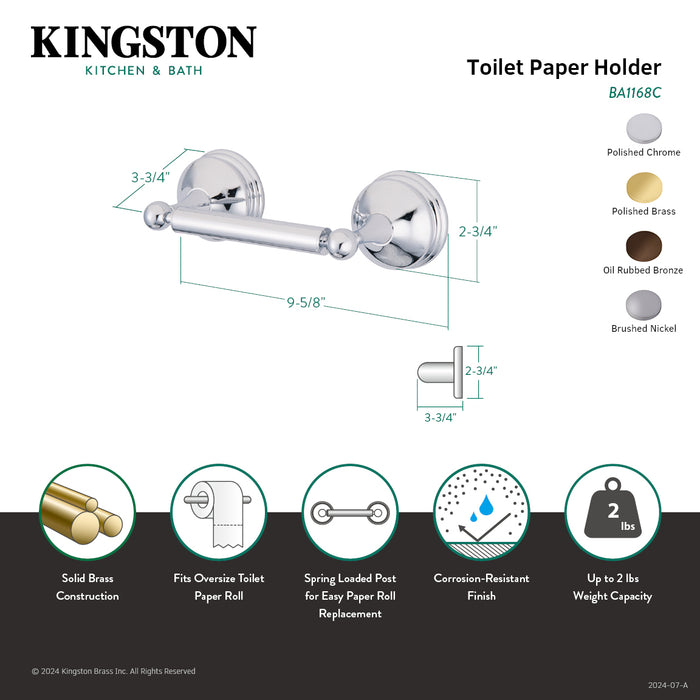 Kingston Heirloom BA1168C - Vintage Toilet Paper Holder, Polished Chrome