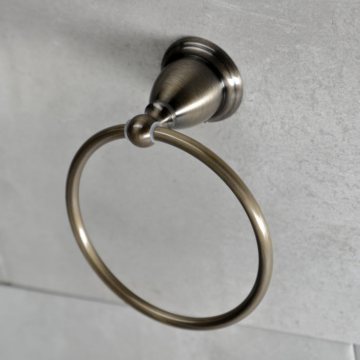 Kingston Heirloom BA1754AB - Heritage 6-Inch Towel Ring, Antique Brass