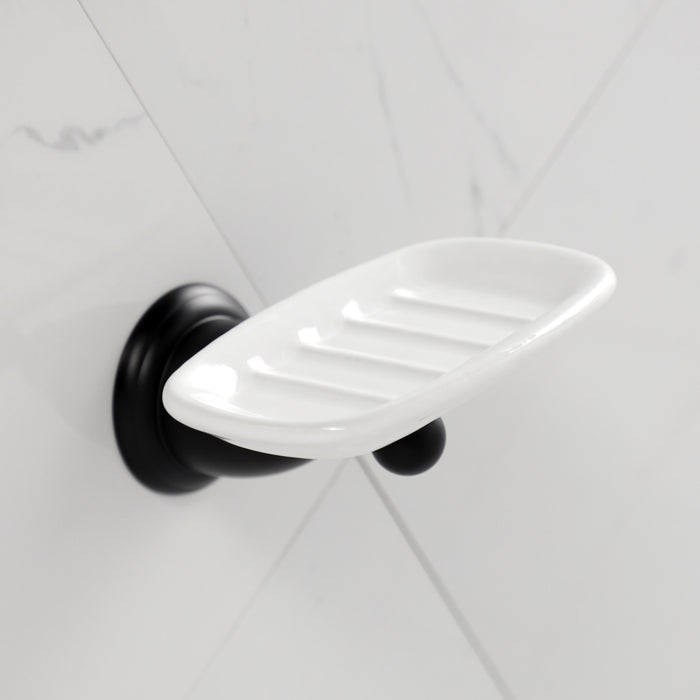 Kingston Heirloom BA1755MB - Heritage Wall-Mount Soap Dish Holder, Matte Black