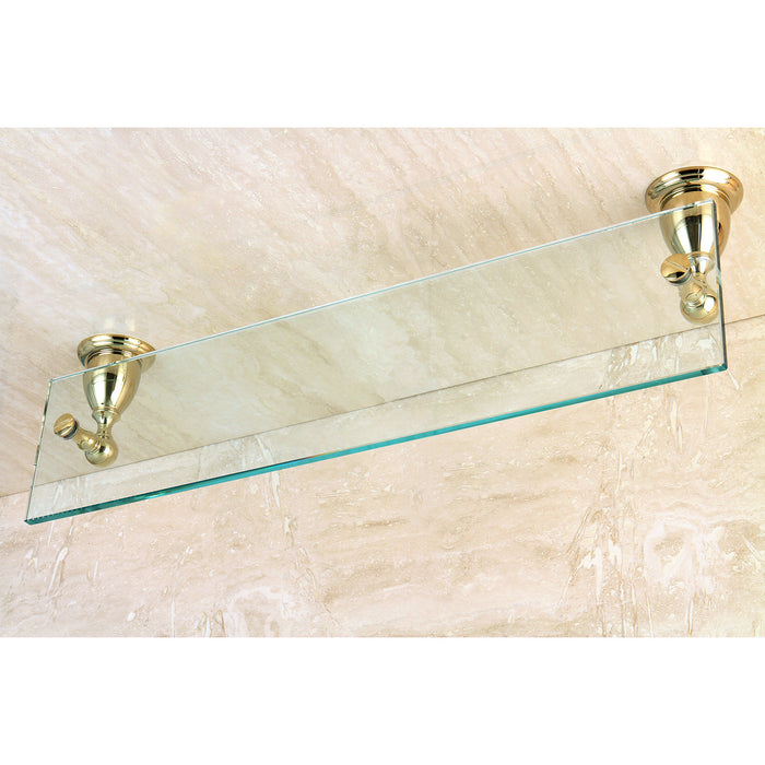 Kingston Heirloom BA1759PB - Heritage Glass Shelf, Polished Brass