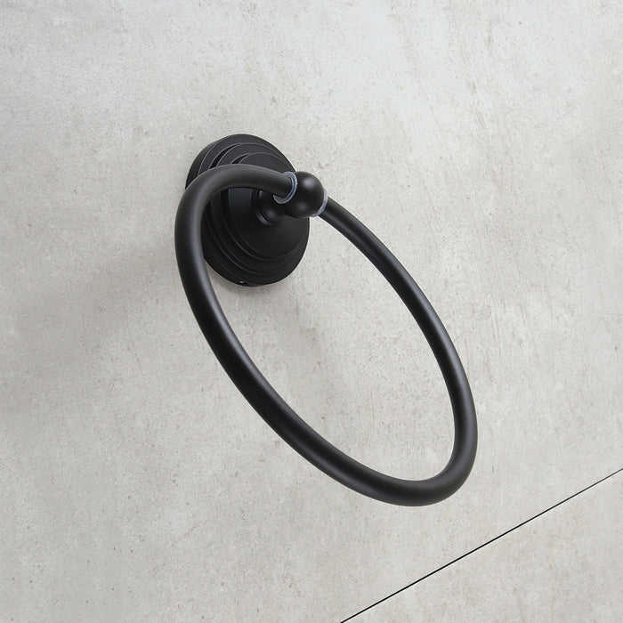 Kingston Sona BA2714MB - Milano 6-Inch Towel Ring, Matte Black