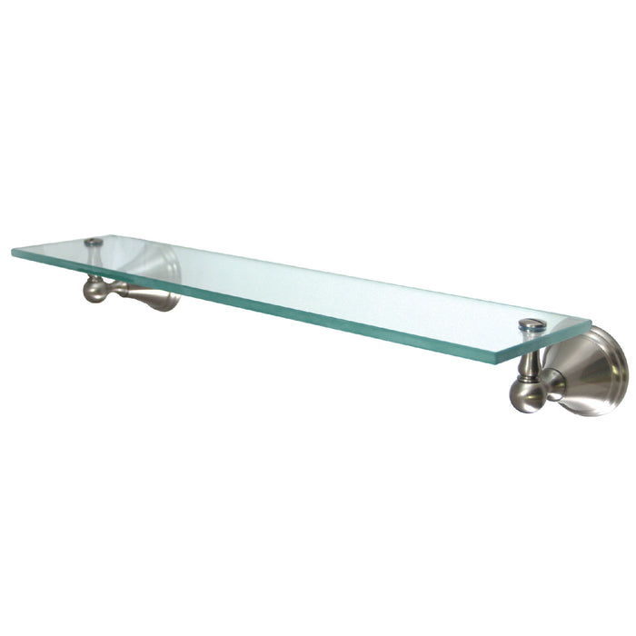Kingston Governor BA2979SN Glass Shelf, Brushed Nickel
