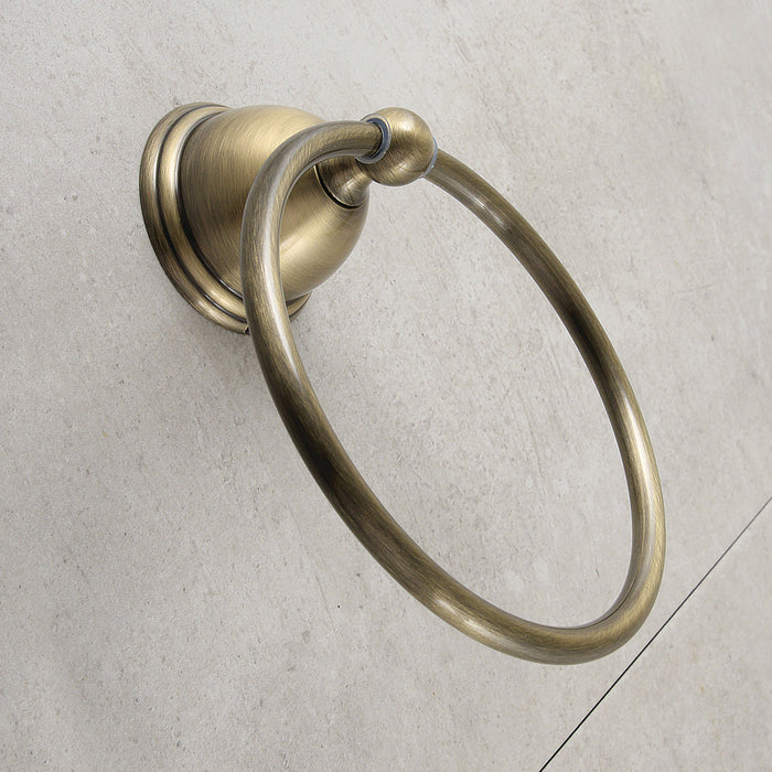 Kingston Heirloom BA3964AB - Restoration 6-Inch Towel Ring, Antique Brass