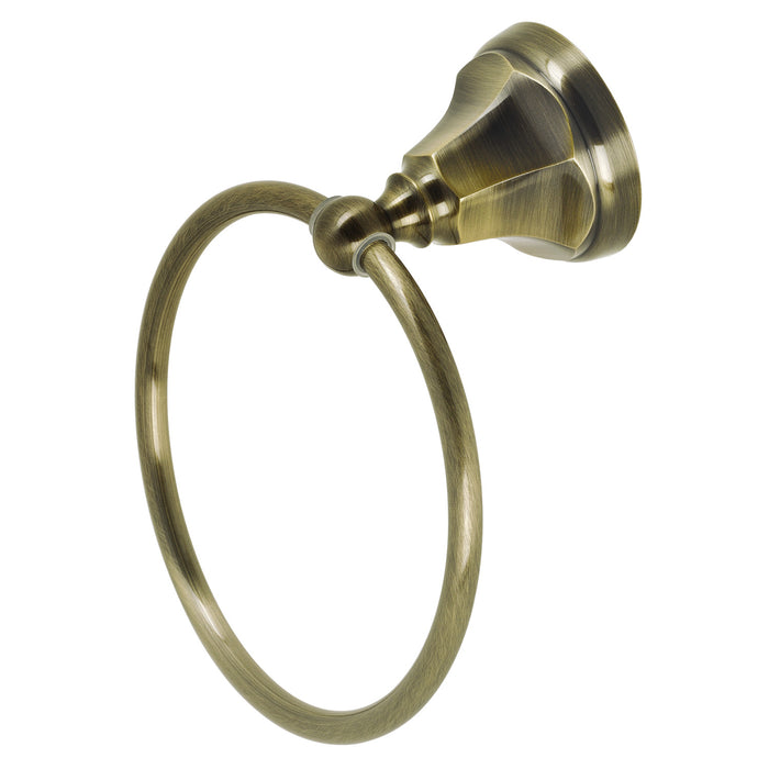 Kingston Tulare BA4814AB - Metropolitan 6-Inch Towel Ring, Antique Brass