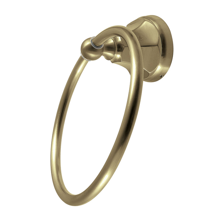Kingston Tulare BA4814BB - Metropolitan 6-Inch Towel Ring, Brushed Brass