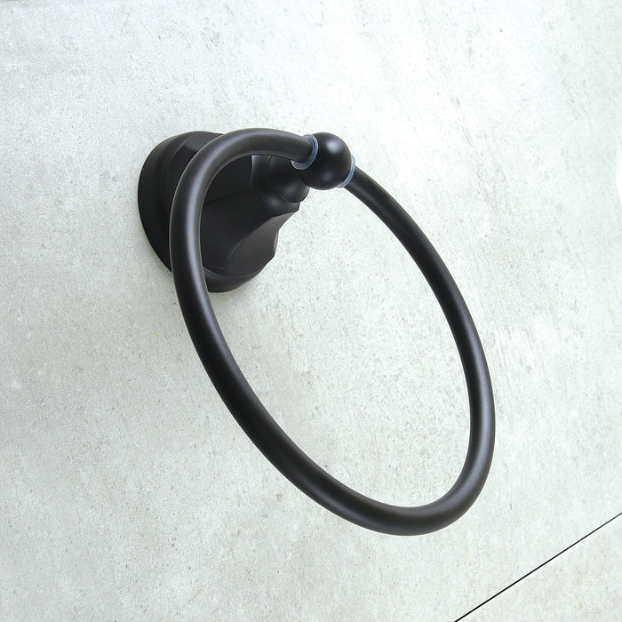 Kingston Tulare BA4814MB - Metropolitan 6-Inch Towel Ring, Matte Black