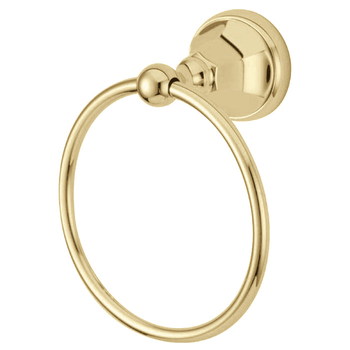 Kingston Tulare BA4814PB - Metropolitan 6-Inch Towel Ring, Polished Brass