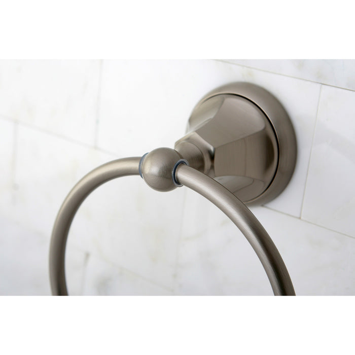 Kingston Tulare BA4814SN - Metropolitan 6-Inch Towel Ring, Brushed Nickel