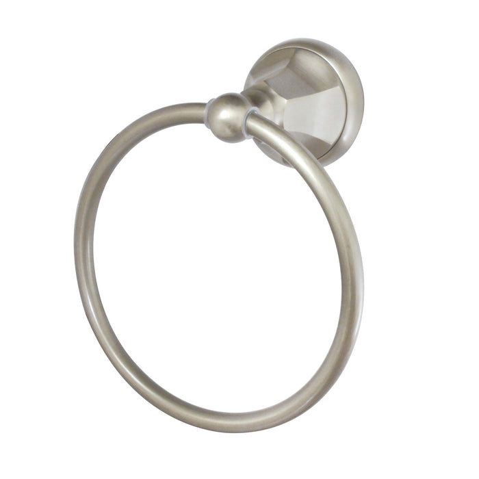 Kingston Tulare BA4814SN - Metropolitan 6-Inch Towel Ring, Brushed Nickel