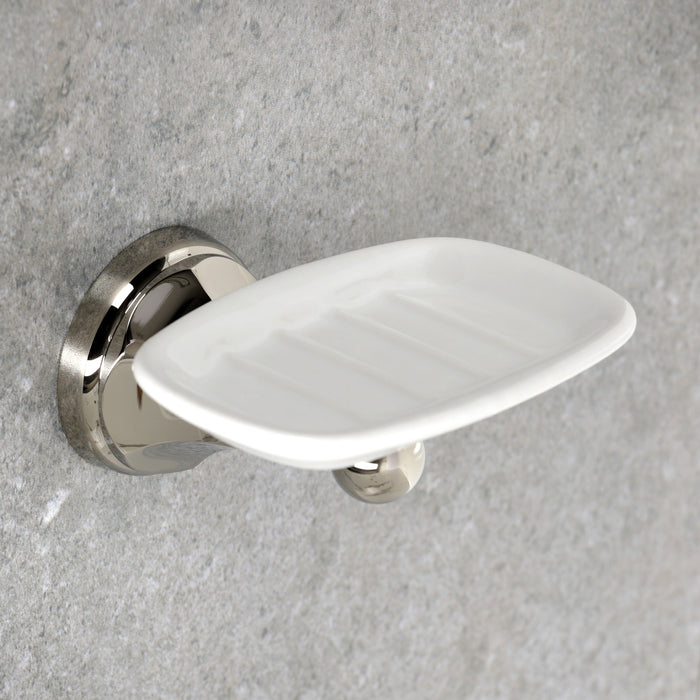Kingston Tulare BA4815PN - Metropolitan Wall-Mount Soap Dish Holder, Polished Nickel