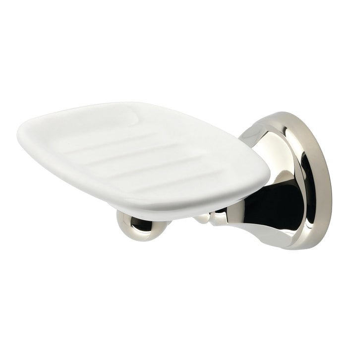 Kingston Tulare BA4815PN - Metropolitan Wall-Mount Soap Dish Holder, Polished Nickel